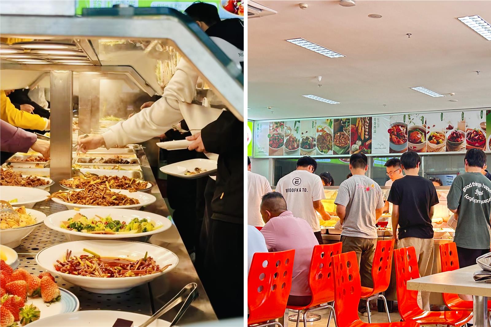 华新文登食堂用餐环境实拍